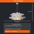 GobekUsa Love Me Not Chandelier: Simple White Flower Lamp for Bedroom or Kitchen