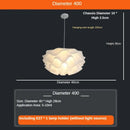 GobekUsa Love Me Not Chandelier: Simple White Flower Lamp for Bedroom or Kitchen