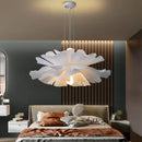 GobekUsa Love Me Not Chandelier: Simple White Flower Lamp for Bedroom or Kitchen