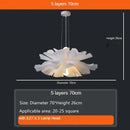 GobekUsa Love Me Not Chandelier: Simple White Flower Lamp for Bedroom or Kitchen
