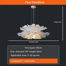 GobekUsa Love Me Not Chandelier: Simple White Flower Lamp for Bedroom or Kitchen