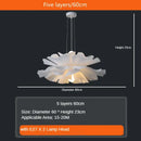 GobekUsa Love Me Not Chandelier: Simple White Flower Lamp for Bedroom or Kitchen