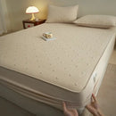 GobekUsa Love Pattern Cotton Fitted Sheet Single - Anti-Slip, Dustproof & Luxury