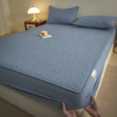 GobekUsa Love Pattern Cotton Fitted Sheet Single - Anti-Slip, Dustproof & Luxury