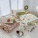 GobekUsa Love Print Soft Summer Quilt: Ice Cream Cool Feel, Skin-friendly, Washable