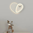 GobekUsa Love Shaped Clock Wall Lamp Sconce Dimmable Indoor Bedroom Lighting