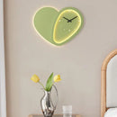 GobekUsa Love Shaped Clock Wall Lamp Sconce Dimmable Indoor Bedroom Lighting