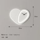 GobekUsa Love Shaped Clock Wall Lamp Sconce Dimmable Indoor Bedroom Lighting