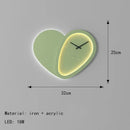 GobekUsa Love Shaped Clock Wall Lamp Sconce Dimmable Indoor Bedroom Lighting