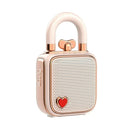 GobekUsa LoveLock Mini Bluetooth Speaker - Pink, Retro Design, 5W Sound Box