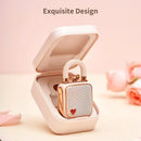 GobekUsa LoveLock Mini Bluetooth Speaker - Pink, Retro Design, 5W Sound Box