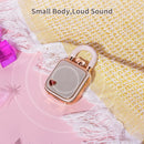 GobekUsa LoveLock Mini Bluetooth Speaker - Pink, Retro Design, 5W Sound Box