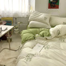 GobekUsa Lovely Bear & Sheep Embroidered Bedding Set - Duvet Cover, Sheets, Pillowcase