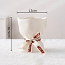 GobekUsa Lovely Ribbon Ceramic Vase Set for Cute Room Aesthetic Decor