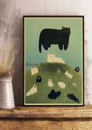 GobekUsa Lover Cat Paper Poster for Home Decor
