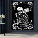 GobekUsa Lovers Skull Tapestry Wall Hanging Black White Romantic Skeleton Home Decor