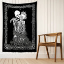 GobekUsa Lovers Skull Tapestry Wall Hanging Black White Romantic Skeleton Home Decor