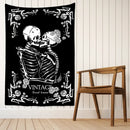 GobekUsa Lovers Skull Tapestry Wall Hanging Black White Romantic Skeleton Home Decor