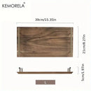 GobekUsa Lovesickness Wooden Serving Tray with Metal Handle | Elegant Fruit and Sushi Dish