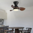 GobekUsa Low Floor DC Motor Ceiling Fan with Remote Control, 32W, Modern Black White, 220V 110V