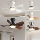 GobekUsa Low Floor DC Motor Ceiling Fan with Remote Control, 32W, Modern Black White, 220V 110V