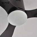 GobekUsa Low Floor Modern LED Ceiling Fan with Remote Control, Quiet Operation