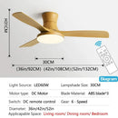 GobekUsa Low Profile Ceiling Fan Light with Black ABS Blades and Remote Control