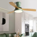 GobekUsa Low Profile Ceiling Fan Light with Black ABS Blades and Control - Indoor Use
