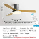 GobekUsa Low Profile Ceiling Fan Light with Black ABS Blades and Remote Control