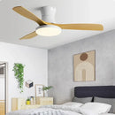 GobekUsa Low Profile Ceiling Fan Light with Black ABS Blades and Remote Control