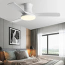 GobekUsa Low Profile Ceiling Fan Light with Black ABS Blades and Remote Control