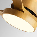 GobekUsa Low Profile Ceiling Fan Light with Black ABS Blades and Control - Indoor Use