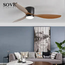 GobekUsa Low Profile Ceiling Fan with Light and Remote Control, Indoor/Outdoor, 42"/52"
