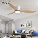 GobekUsa Low Profile Ceiling Fan with Light and Remote Control, Indoor/Outdoor, 42"/52"