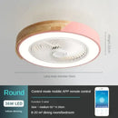 GobekUsa Low Profile Wood Ceiling Fan Light with Remote Control LED Indoor Air Circulator