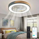 GobekUsa Low Profile Wood Ceiling Fan Light with Remote Control LED Indoor Air Circulator