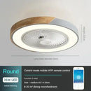 GobekUsa Low Profile Wood Ceiling Fan Light with Remote Control LED Indoor Air Circulator