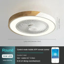 GobekUsa Low Profile Wood Ceiling Fan Light with Remote Control LED Indoor Air Circulator