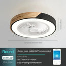 GobekUsa Low Profile Wood Ceiling Fan Light with Remote Control LED Indoor Air Circulator