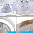 GobekUsa Low Profile Wood Ceiling Fan Light with Remote Control LED Indoor Air Circulator