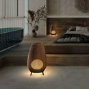 GobekUsa Lucide Colin Rattan Floor Lamp: Natural Handmade Light for Garden, Bedroom, Living Room