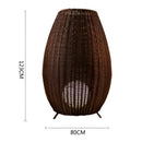 GobekUsa Lucide Colin Rattan Floor Lamp: Natural Handmade Light for Garden, Bedroom, Living Room