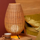 GobekUsa Lucide Colin Rattan Floor Lamp: Natural Handmade Light for Garden, Bedroom, Living Room