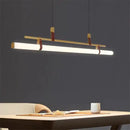 GobekUsa Lucien Tube Chandelier Black Gold Leather Pendant Light Fixture
