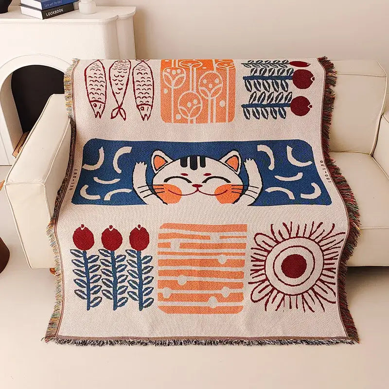 GobekUsa Lucky Cat Knitted Blanket, photo 3 of 6