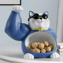 GobekUsa Lucky Cat Remote Control Organizer Resin Figurine Modern Home Decor