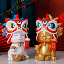 GobekUsa Lucky Cat Resin Home Decor, Symbol of Wealth and Luck, Perfect for Store Openings