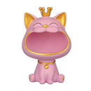 Modern white and gold lucky cat sculpture kitchen fruit bowl by Decorbites