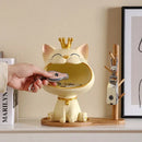 GobekUsa Lucky Cat Sculpture Storage Box Desk Decoration Miniature Figurine