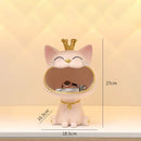 GobekUsa Lucky Cat Sculpture Storage Box Desk Decoration Miniature Figurine